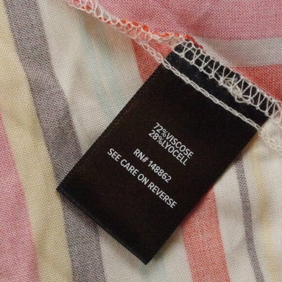 Torrid mini Challis Halter Neck Mini Dress Womens 0X Striped Multi Color - Picture 6 of 12